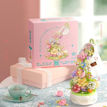 Building Block Flower Music Box - Heartzcore MK18882