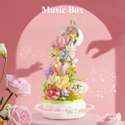 Building Block Flower Music Box - Heartzcore MK18882