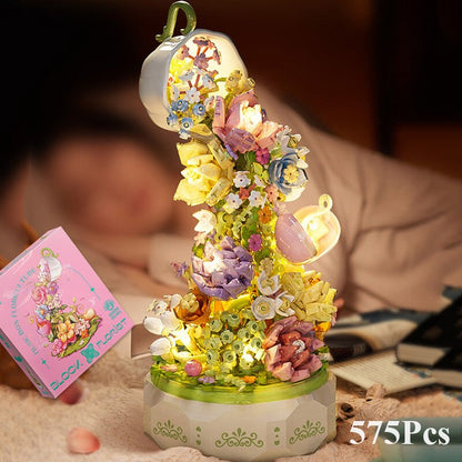 Building Block Flower Music Box - Heartzcore MK18882