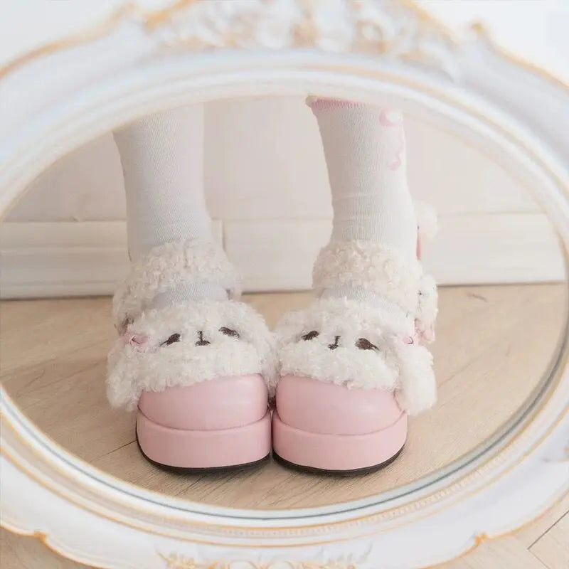 Kawaii Aesthetic Y2K Cute Fairy Cute Plush Lolita Shoes MK Kawaii Store