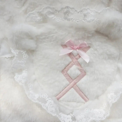 Kawaii Aesthetic Y2K Cute Fairy Cute Rabbit Ears Bow Plus Coat MK Kawaii Store