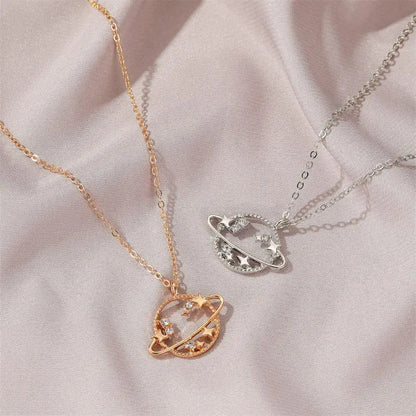 Kawaii Aesthetic Y2K Cute Fairy Exquisite Planet Necklace MK Kawaii Store