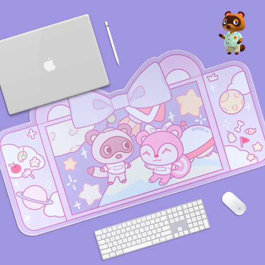 Tapis de souris de bureau violet pastel GG Sweet Animal ON953 