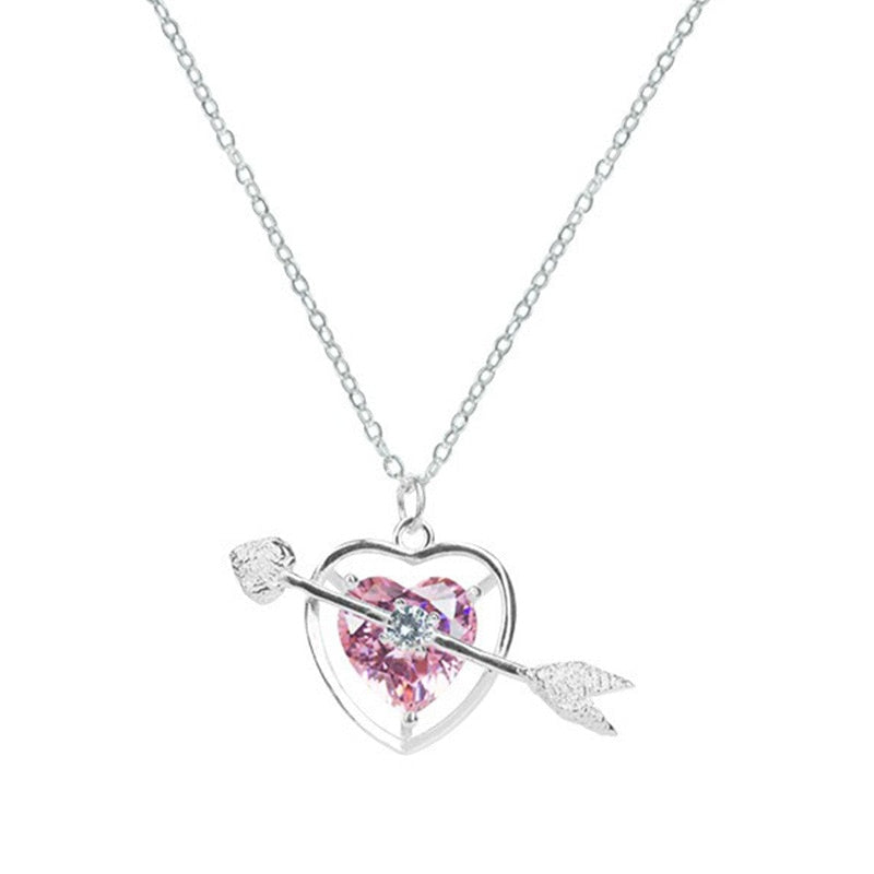 Collier coeur rose scintillant - Cupcake