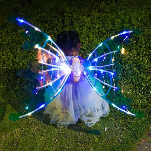 Aile de fée papillon douce et lumineuse