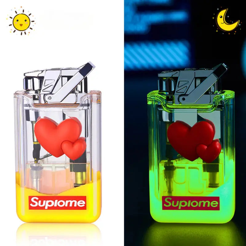 Kawaii Aesthetic Y2K Cute Fairy Glowing Heart Lighter MK Kawaii Store