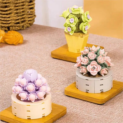 Kawaii Aesthetic Y2K Cute Fairy LEGO Compatible 12 Succulents Assembly Building Blocks MK Kawaii Store