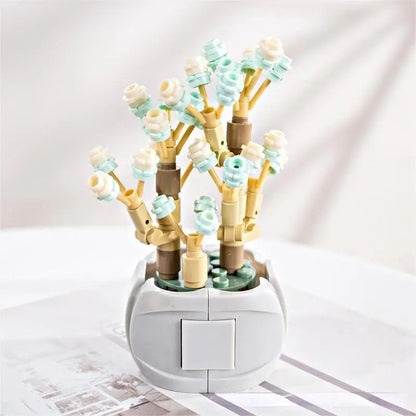 Kawaii Aesthetic Y2K Cute Fairy LEGO Compatible 12 Succulents Assembly Building Blocks MK Kawaii Store