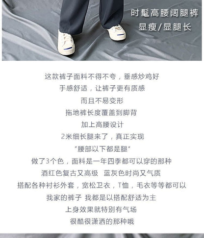 High-Waist Wide-Leg Dress Pants dd15