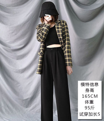High-Waist Wide-Leg Dress Pants dd15
