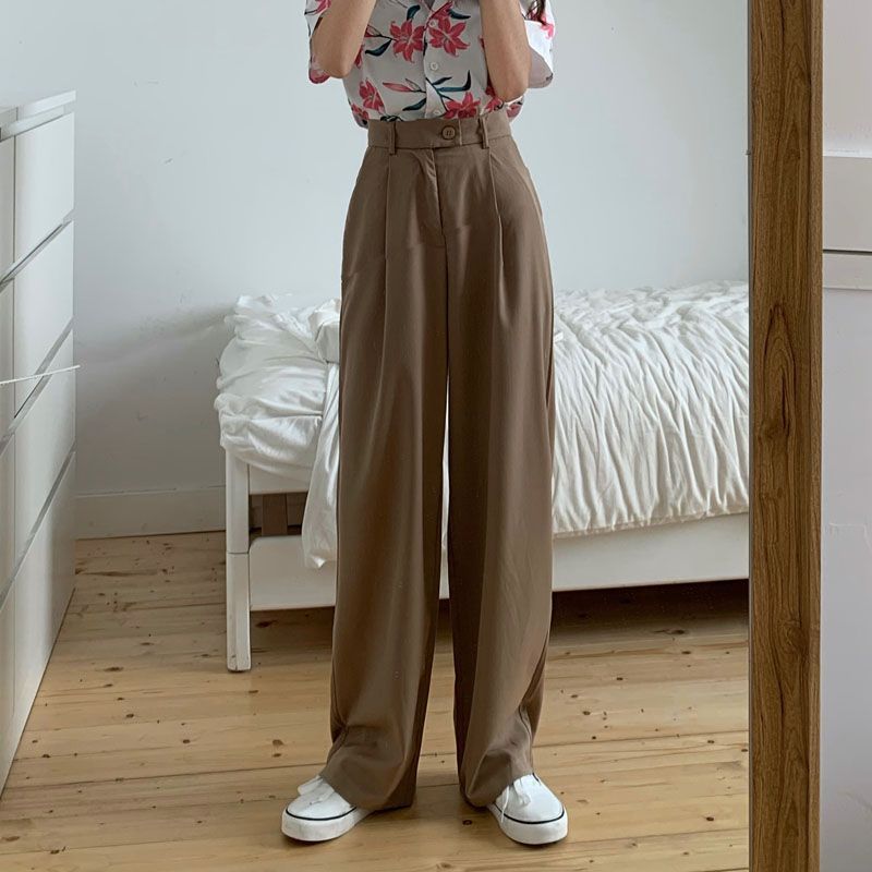 High-Waist Wide-Leg Dress Pants dd1