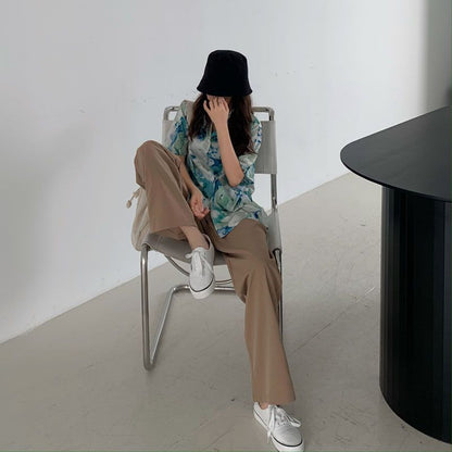 High-Waist Wide-Leg Dress Pants dd1