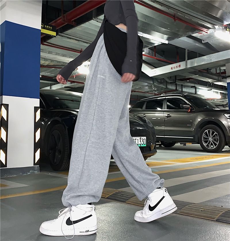 Plain Wide Leg Sweatpants dd11