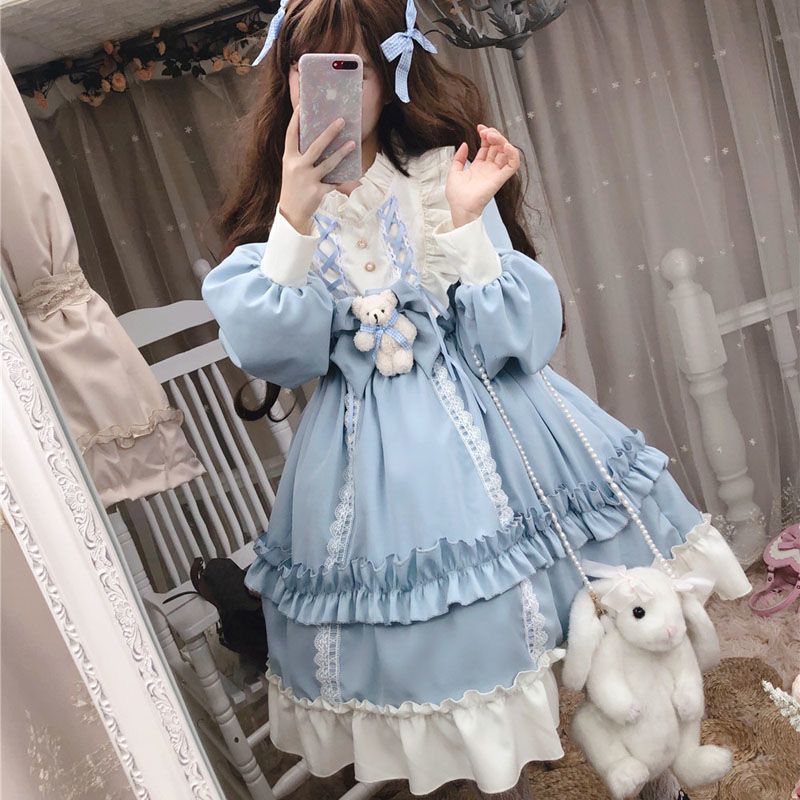 Lolita Fashion Two-Dimensional Lolita Princess Dress / Petticoat L79 - mkkawaiishop