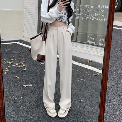 High Waist Wide Leg Dress Pants dd5