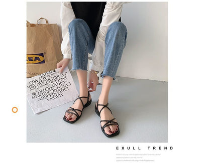 Strappy Flat Sandals cc7