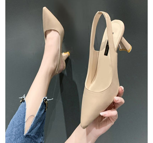 High-Heel Slingback Sandaletten cc32