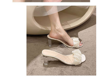 Block Heel PVC Strap Sandals cc29