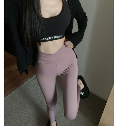 High-Rise Plain Skinny Pants LD94 - mkkawaiishop