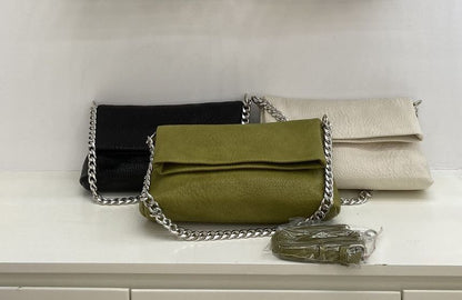 Sac à bandoulière à rabat en similicuir IL6