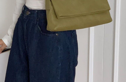 Sac à bandoulière à rabat en similicuir IL6