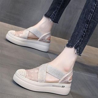 Plateau-Slipper mit Cut-Outs BL34