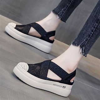 Plateau-Slipper mit Cut-Outs BL34