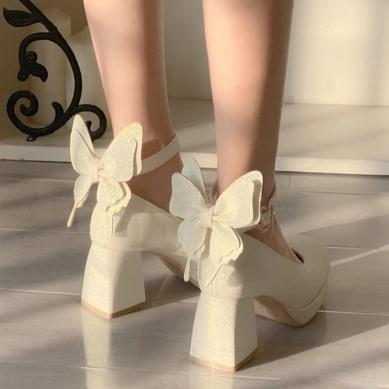 Women's Bow Lolita High Heels - Heartzcore