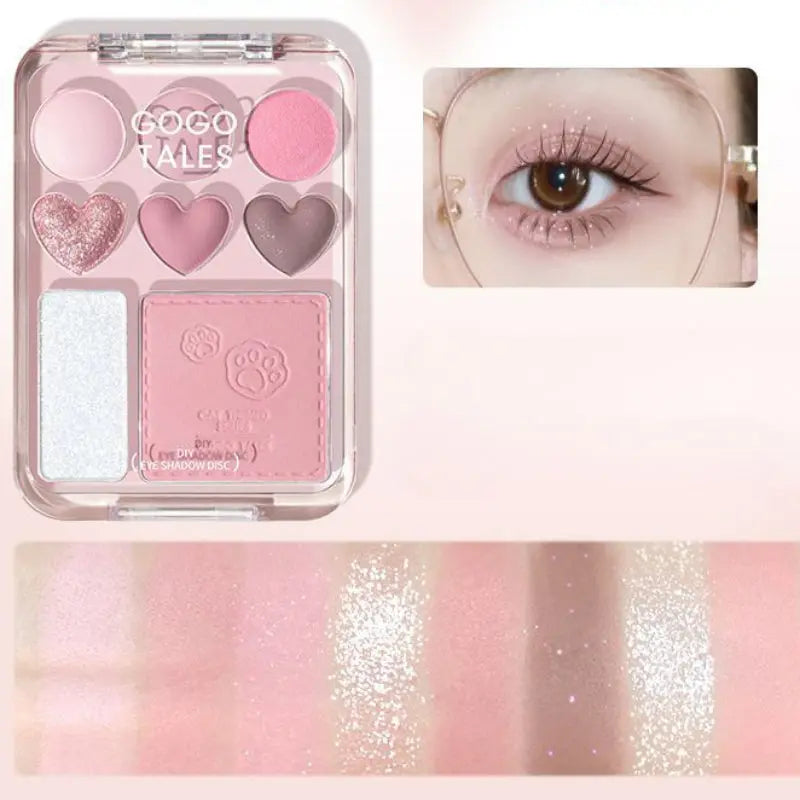 Kawaii Aesthetic Y2K Cute Fairy Love Eye Shadow Palette MK Kawaii Store