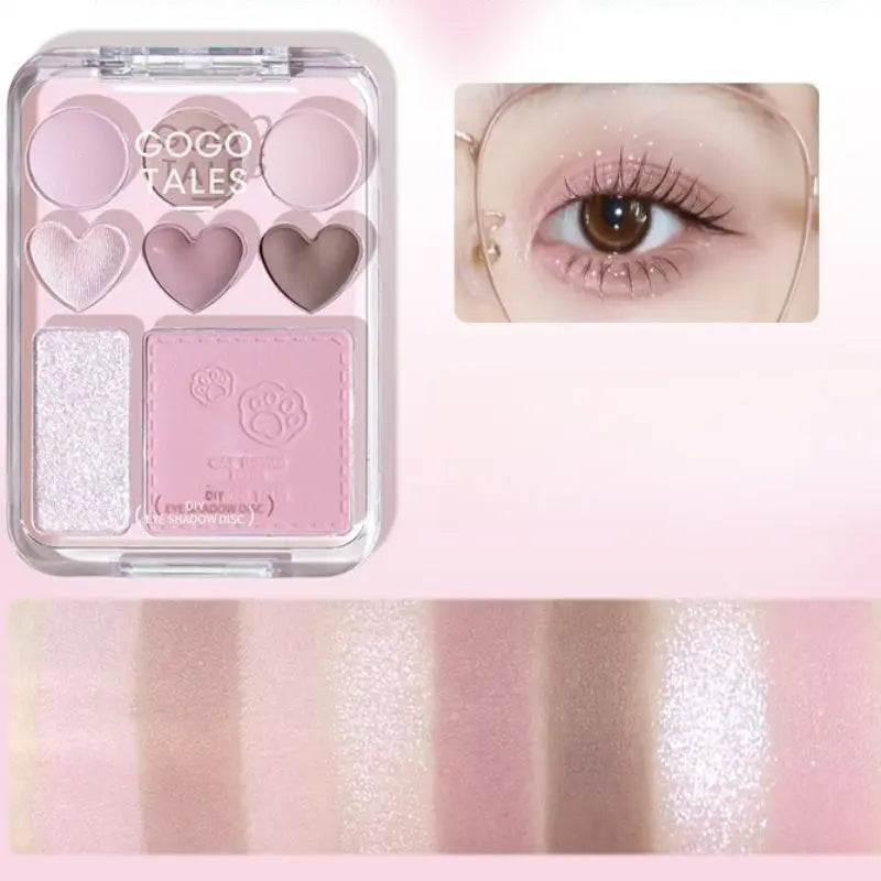 Kawaii Aesthetic Y2K Cute Fairy Love Eye Shadow Palette MK Kawaii Store