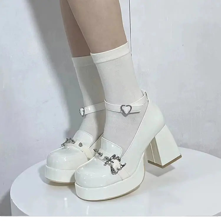 Kawaii Aesthetic Y2K Cute Fairy Mary Jane Lolita High Heel MK Kawaii Store