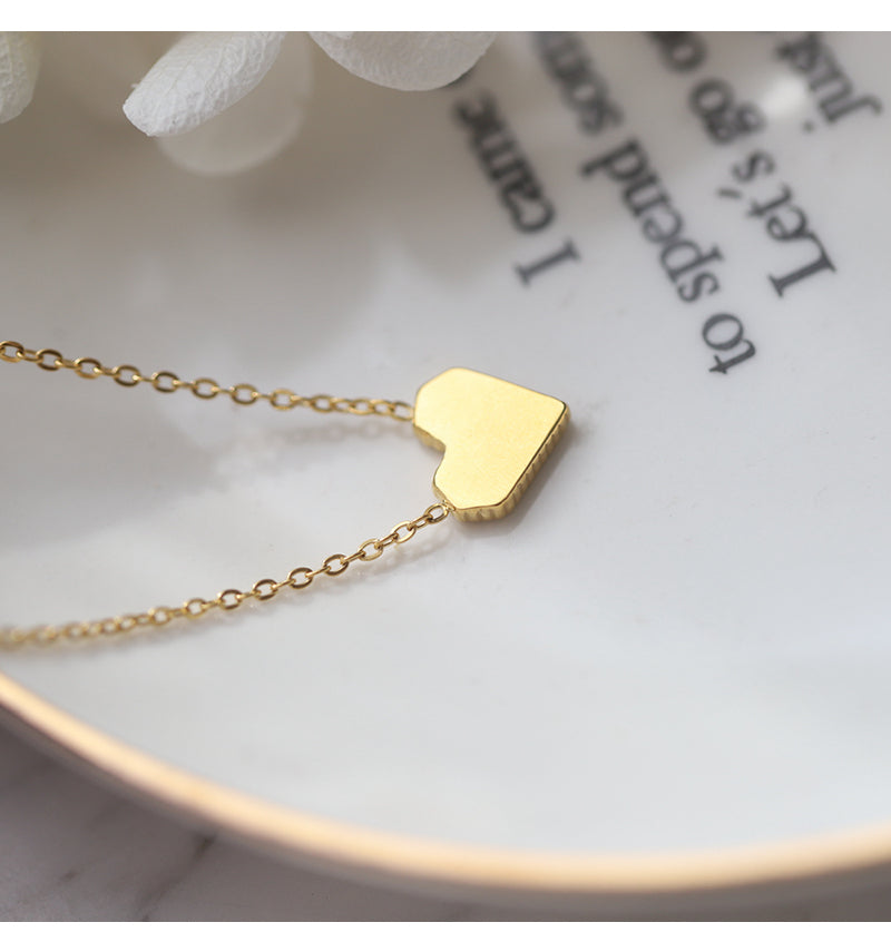 Ruby Heart Necklace LIN52 - mkkawaiishop