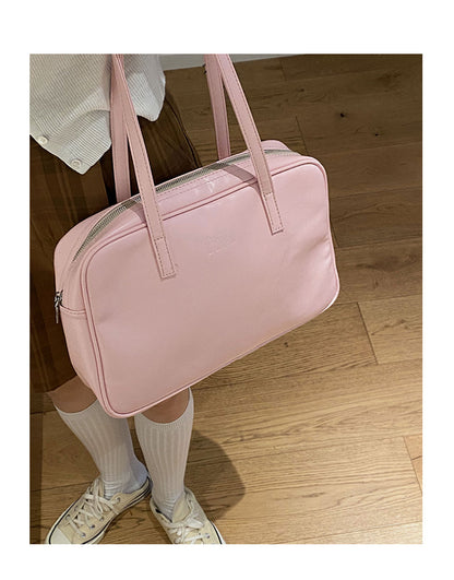 Leather Bag Color Tote Shoulder Bag - Heartzcore