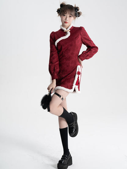 Sweet Black Red Fluffy Dragon Outfit ON814