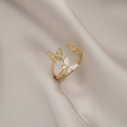 Bella Butterfly Gem Ring LIN11 - mkkawaiishop