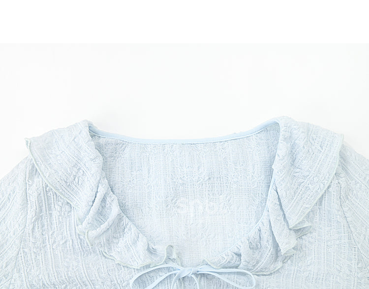 Cute Soft Girl Sky Blue Spring Cardigan ON626