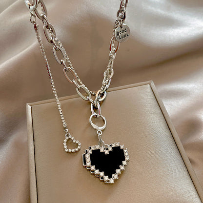 Punk Heart Pendant Necklace MK18793