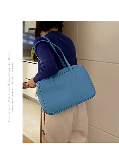 Leather Bag Color Tote Shoulder Bag - Heartzcore