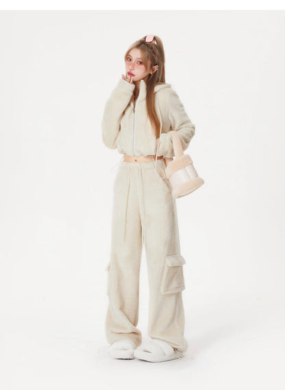 Y2K Lamb Wool Sports Suit - Kimi