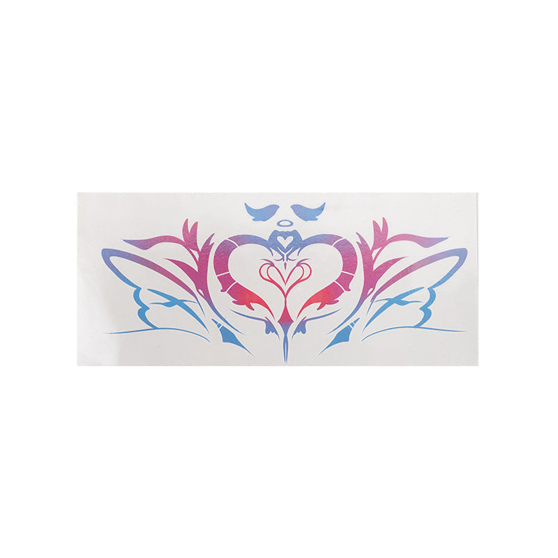 Tatouage sur le ventre de Succube arc-en-ciel pastel MK19135