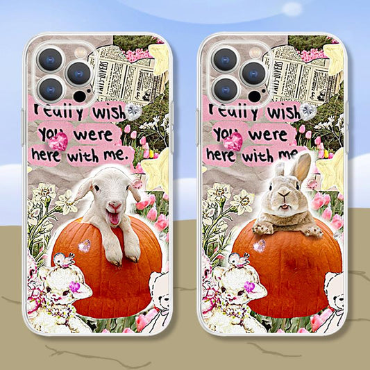 Coque de téléphone à motif de chat bâillant de dessin animé coréen mignon