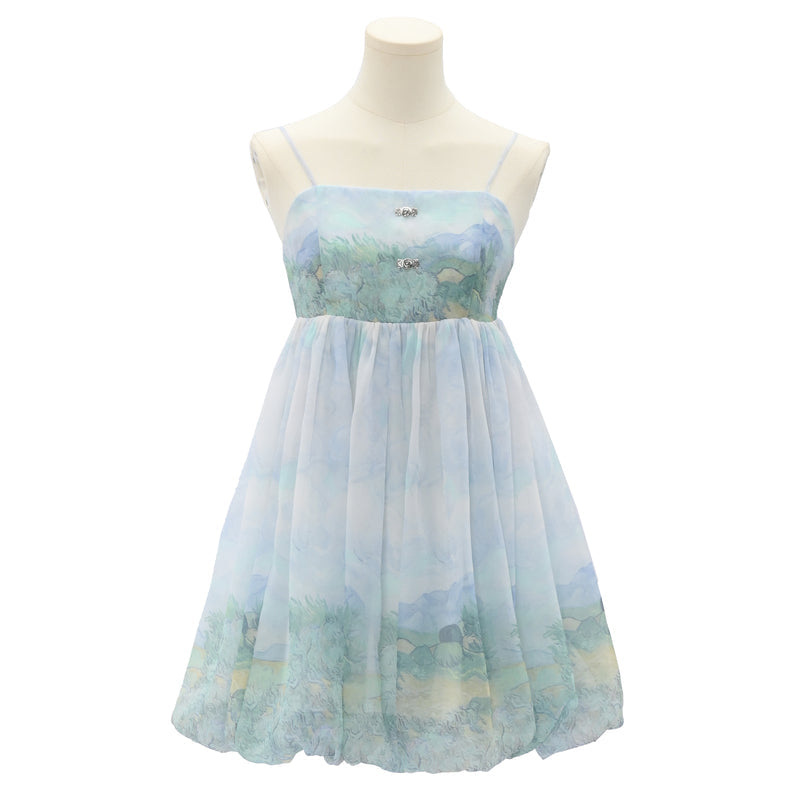 Alice Sweet Soft Green Summer Gradient Dress ON631