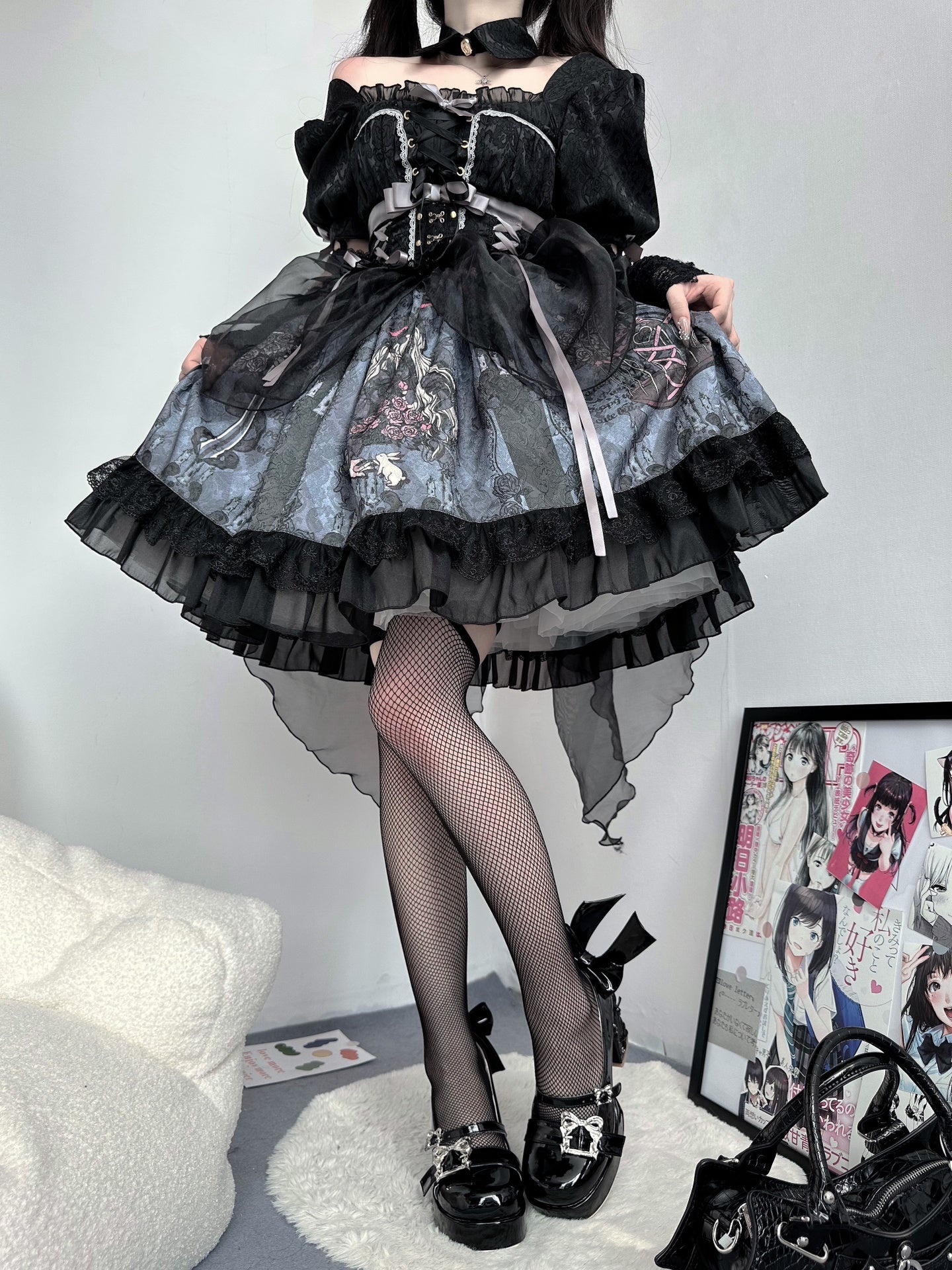 Deep In Roses Sweet Princess Dark Lolita Dress ON818