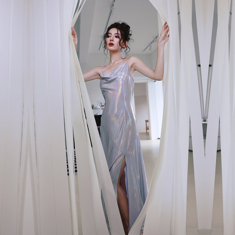 Laser Irregular Flowing Dress