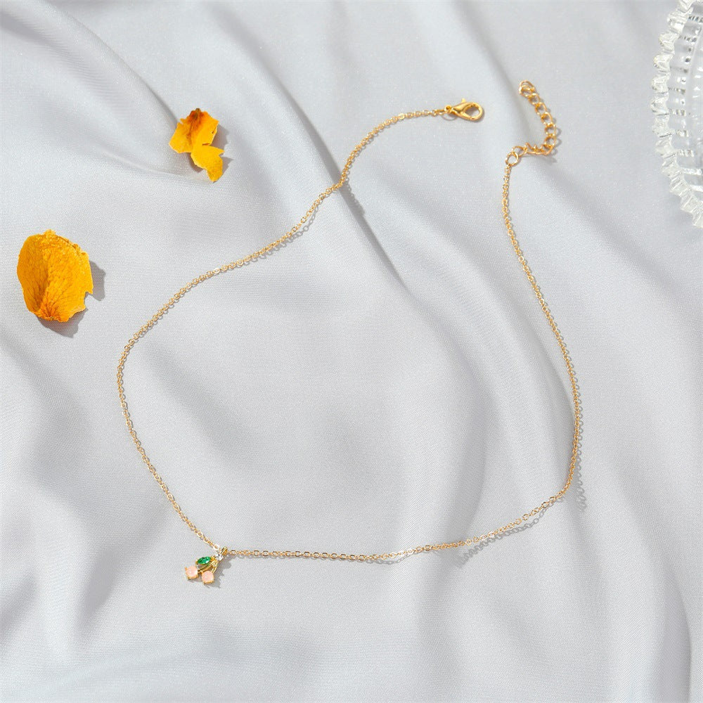 Juicy Peach Necklace LIN15 - mkkawaiishop