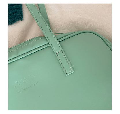 Leather Bag Color Tote Shoulder Bag - Heartzcore