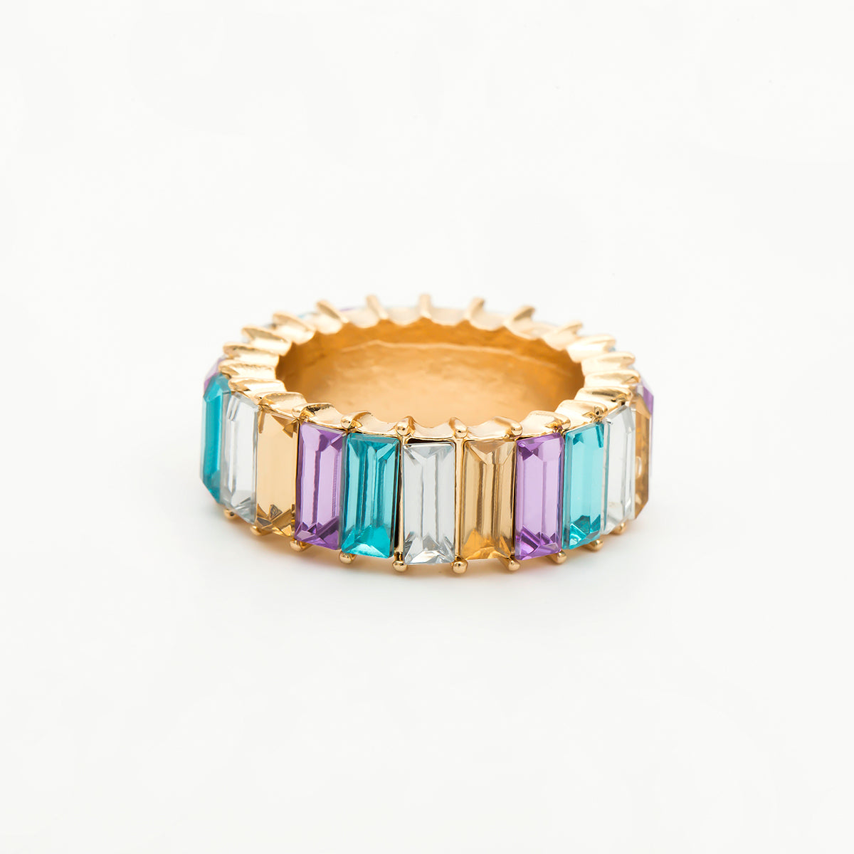 Bindi Baguette Eternity Band 925 Ring LIN40 - mkkawaiishop