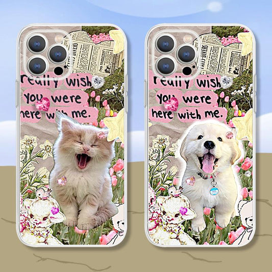 Coque de téléphone avec un joli chat de jardin