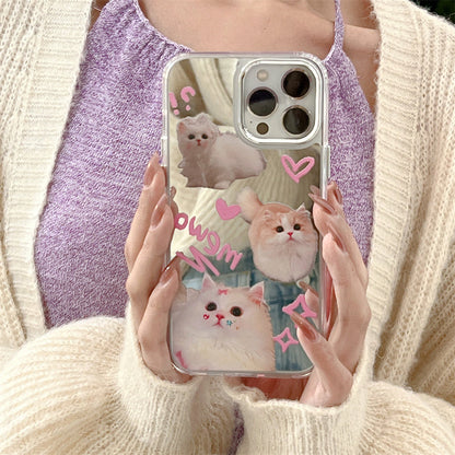 Süße Handyhülle mit Katzenspiegel