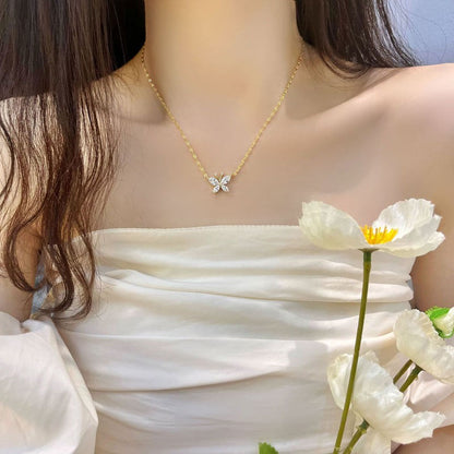 Buttercup Butterfly Necklace LIN12 - mkkawaiishop